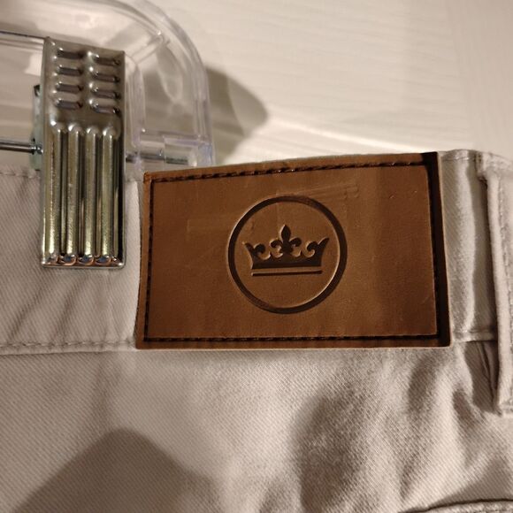 Peter Millar pants mens 38x32 beige golf flat front straight leg chino - Picture 3 of 9